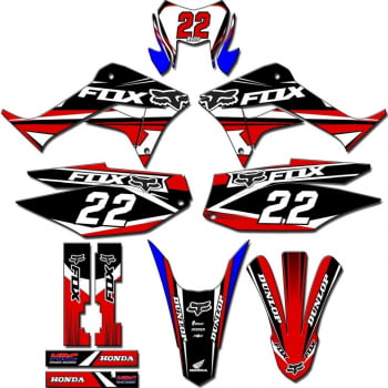 Kit adesivos Gráficos para CRF-250F - Start Espessura 0.20mm - CRFN-61