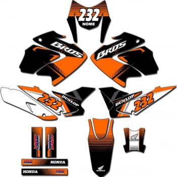 Kit adesivos Gráficos para BROS 125/150 2009 a 2012 - Start Espessura 0.20mm - BROS-157B