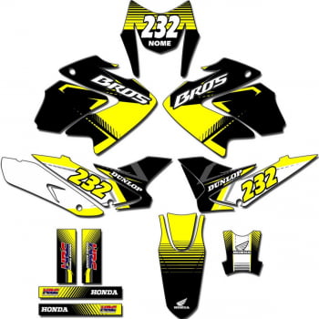 Kit adesivos Gráficos para BROS 125/150 2009 a 2012 - Start Espessura 0.20mm - BROS-158B