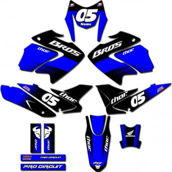 Kit adesivos Gráficos para BROS 125/150 2009 a 2012 - Start Espessura 0.20mm - BROS-41B