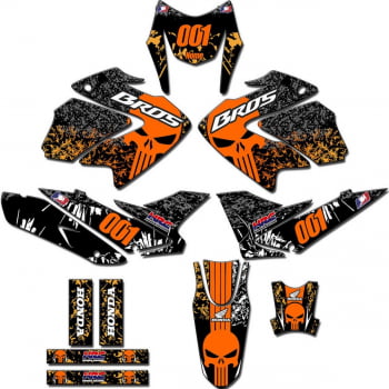 Kit adesivos Gráficos para BROS 125/150 2009 a 2012 - Start Espessura 0.20mm - BROS-45B