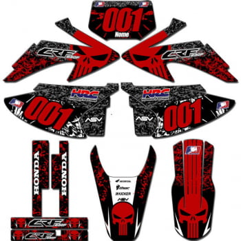 Kit adesivos Gráficos para CRF-230 2008 a 2014- Start Espessura 0.20mm - CRFA-19