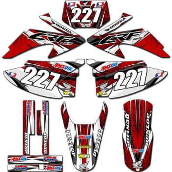 Kit adesivos Gráficos para CRF-230 2008 a 2014 - Start Espessura 0.20mm - CRFA-24