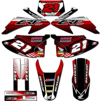 Kit adesivos Gráficos para CRF-230 2008 a 2014- Start Espessura 0.20mm - CRFA-35