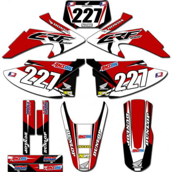 Kit adesivos Gráficos para CRF-230 2008 a 2014 - Start Espessura 0.20mm - CRFA-106