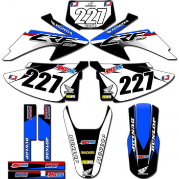 Kit adesivos Gráficos para CRF-230 2008 a 2014 - Start Espessura 0.20mm - CRFA-117