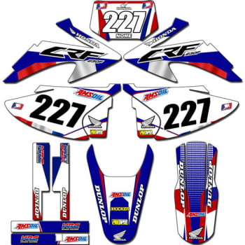 Kit adesivos Gráficos para CRF-230 2008 a 2014 - Start Espessura 0.20mm - CRFA-119