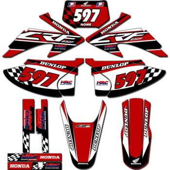 Kit adesivos Gráficos para CRF-230 2008 a 2014 - Start Espessura 0.20mm - CRFA-14