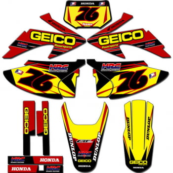 Kit adesivos Gráficos para CRF-230 2008 a 2014 - Start Espessura 0.20mm - CRFA-15