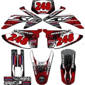 Kit adesivos Gráficos para CRF-230 2008 a 2014 - Start Espessura 0.20mm - CRFA-20