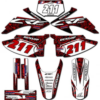 Kit adesivos Gráficos para CRF-230 2008 a 2014 - Start Espessura 0.20mm - CRFA-26