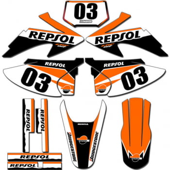 Kit adesivos Gráficos para CRF-230 2008 a 2014 - Start Espessura 0.20mm - CRFA-29