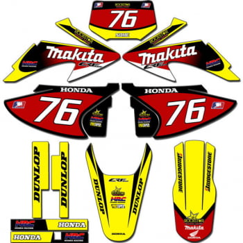 Kit adesivos Gráficos para CRF-230 2008 a 2014 - Start Espessura 0.20mm - CRFA-31