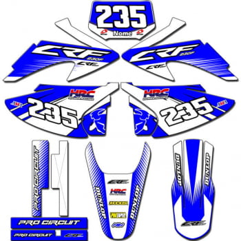 Kit adesivos Gráficos para CRF-230 2008 a 2014 - Start Espessura 0.20mm - CRFA-46