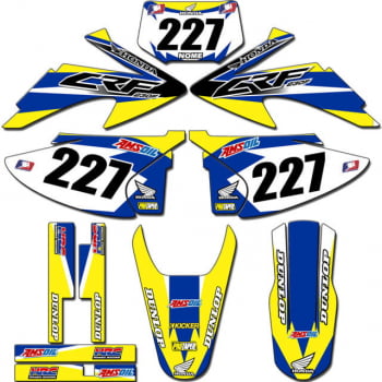 Kit adesivos Gráficos para CRF-230 2008 a 2014 - Start Espessura 0.20mm - CRFA-56