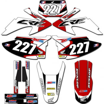 Kit adesivos Gráficos para CRF-230 2008 a 2014 - Start Espessura 0.20mm - CRFA-68