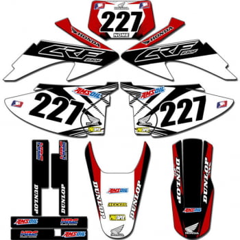 Kit adesivos Gráficos para CRF-230 2008 a 2014 - Start Espessura 0.20mm - CRFA-69