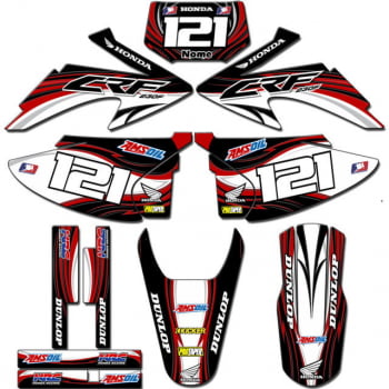 Kit adesivos Gráficos para CRF-230 2008 a 2014- Start Espessura 0.20mm - CRFA-27