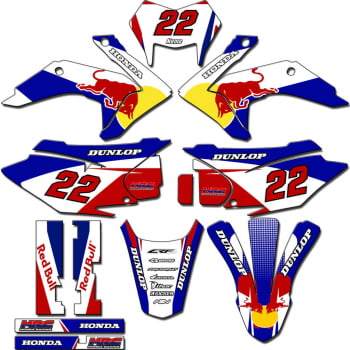 Kit adesivos Gráficos para CRF-230 2015 a 2021 - Start Espessura 0.20mm - CRFM-122