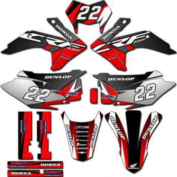 Kit adesivos Gráficos para CRF-230 2015 a 2021 - Start Espessura 0.20mm - CRFM-52