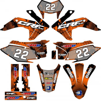 Kit adesivos Gráficos para CRF-230 2015 a 2021 - Start Espessura 0.20mm - A34