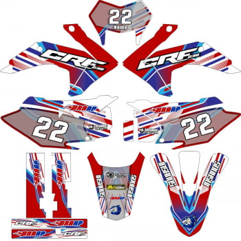 Kit adesivos Gráficos para CRF-230 2015 a 2021 - Start Espessura 0.20mm - A37