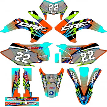 Kit adesivos Gráficos para CRF-230 2015 a 2021 - Start Espessura 0.20mm - A64