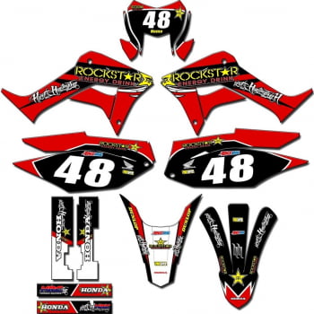 Kit adesivos Gráficos para CRF-250F - Start Espessura 0.20mm - CRFN-11