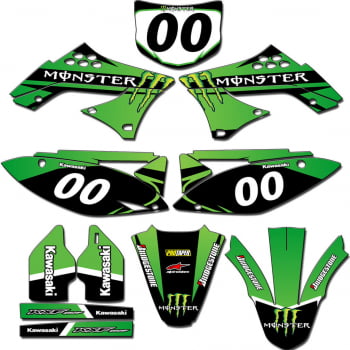 Kit adesivos Gráficos para KXF-250 2009 a 2012- Start Espessura 0.20mm - KXFC-08