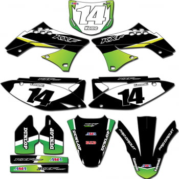 Kit adesivos Gráficos para KXF-250 2009 a 2012- Start Espessura 0.20mm - KXFC-60