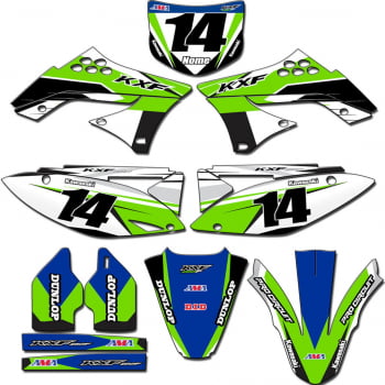 Kit adesivos Gráficos para KXF-250 2009 a 2012- Start Espessura 0.20mm - KXFC-76