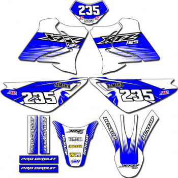 Kit adesivos Gráficos para XTZ-125 - Start Espessura 0.20mm - XTZB-46